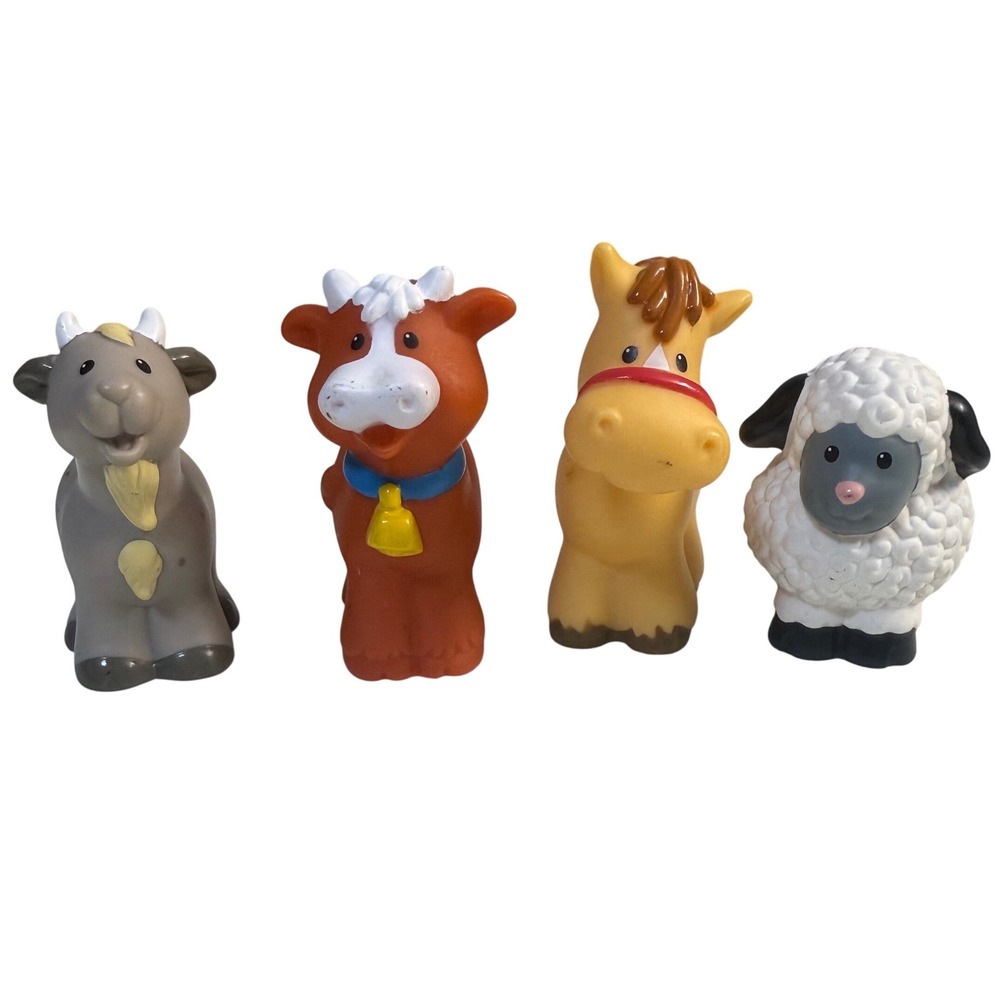 Fisher-Price Little People 2007 Farm Barn Zoo Animals goat brown cow horse sheep
